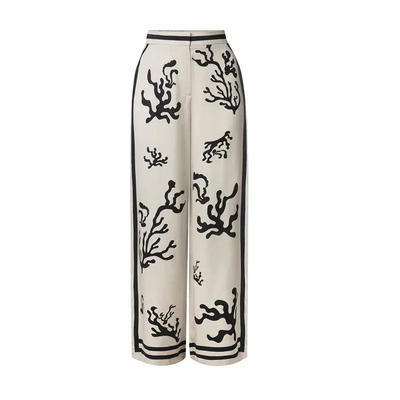 Hendrika - Satin Palazzo Trousers with Wide Leg