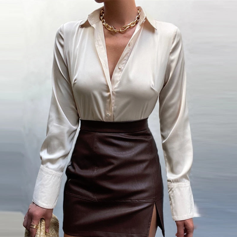 Selis - Satijnen Blouse