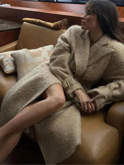 Jhulian - Chic Fuzzy Coat for Women