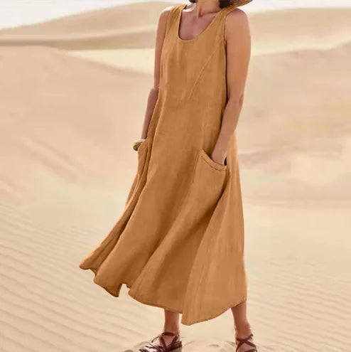 Virginia - vintage mouwloze plus size jurk