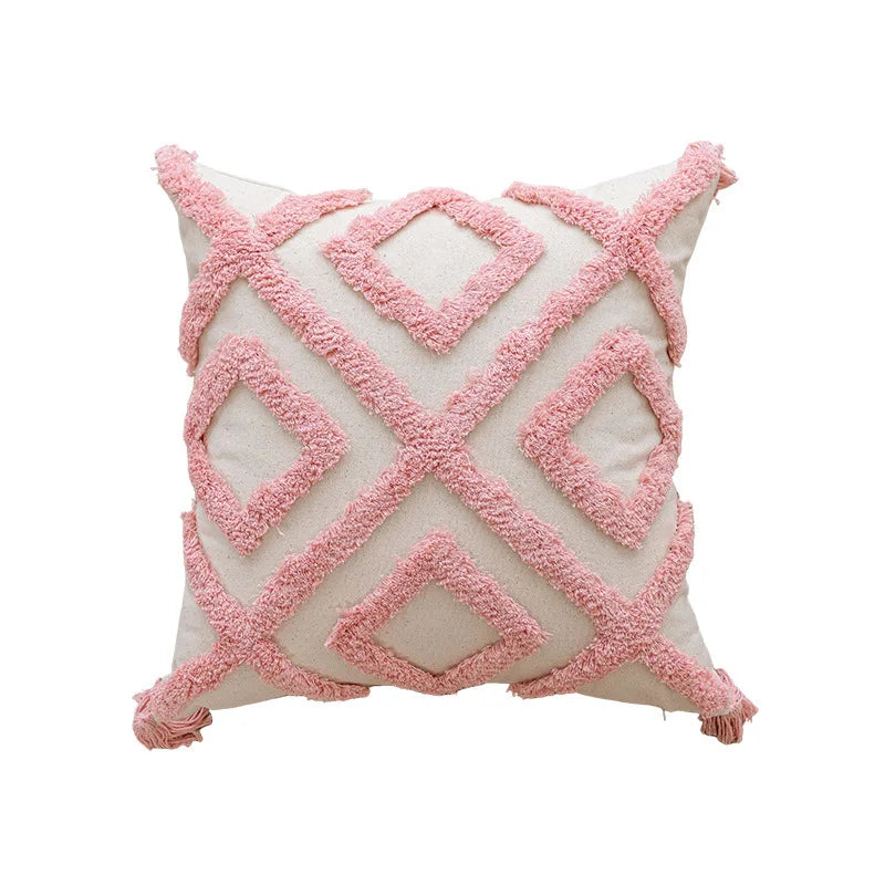 Velunara - Geometric Tufted Cushion Cover