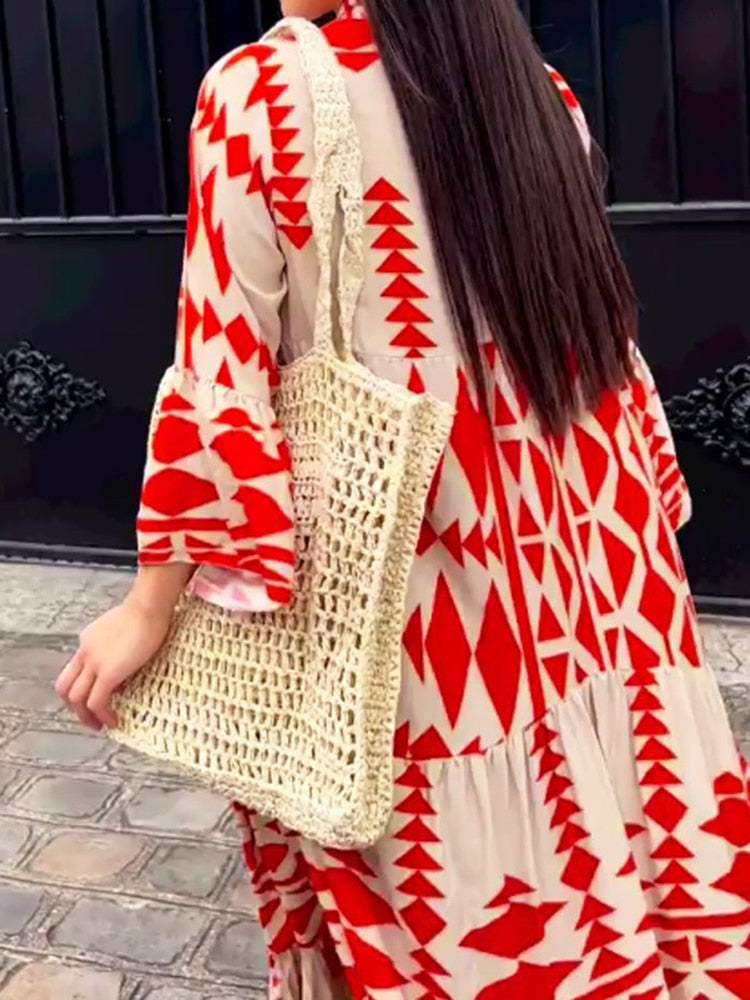 Aliyah - retro maxi jurk