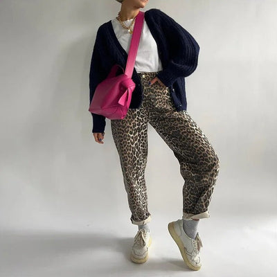 Sione - Luipaardprint Broek voor Vrouwen