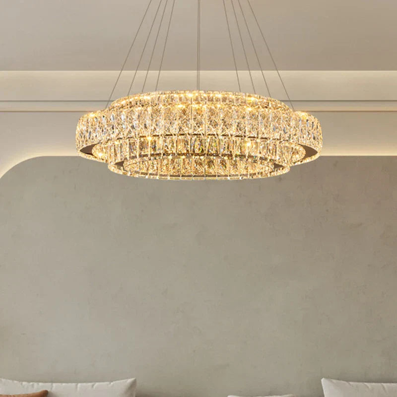 Buralisse - Crystal LED Ring Chandelier