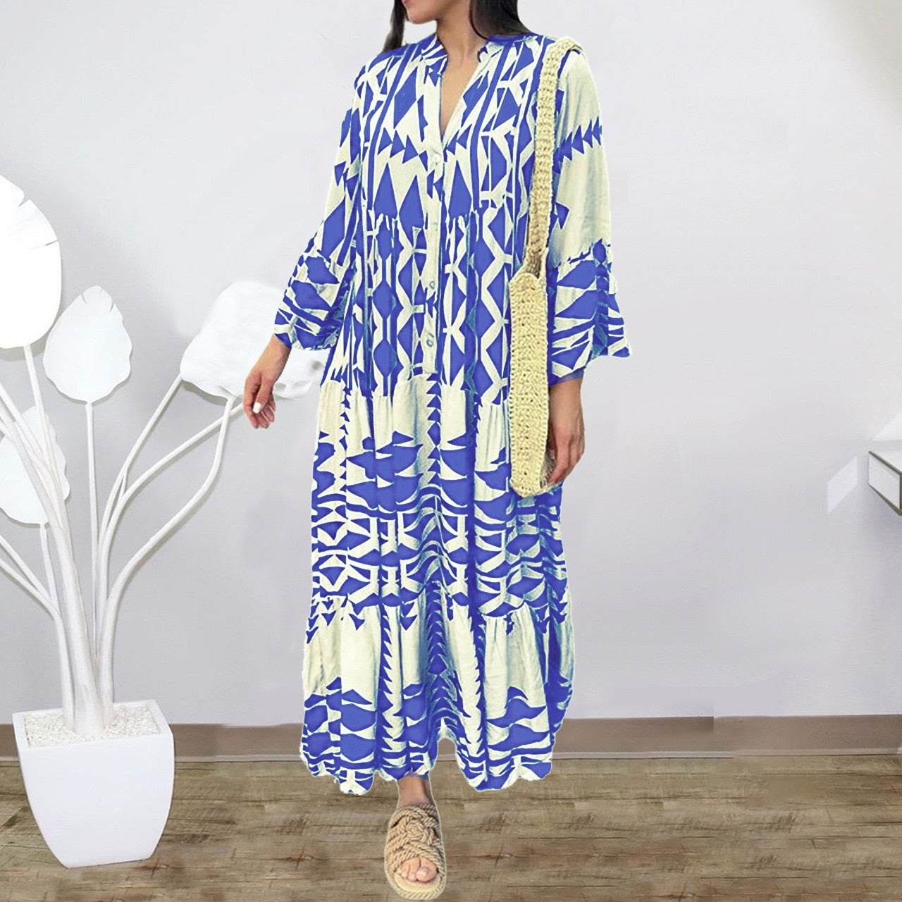 Aliyah - retro maxi jurk