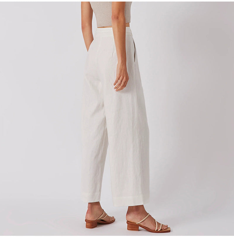 Jessyca - High-waisted linen trousers