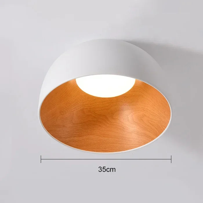 Aubrey - Black Metal Wood Ceiling Lamp