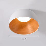 Aubrey - Black Metal Wood Ceiling Lamp