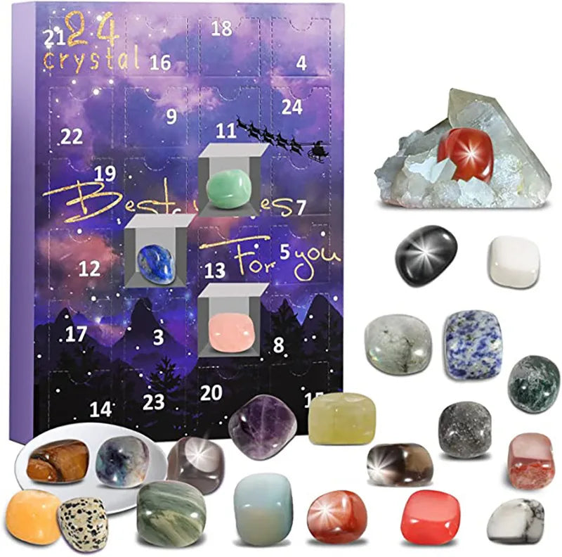 Ava Kristallen adventskalender met edelstenen
