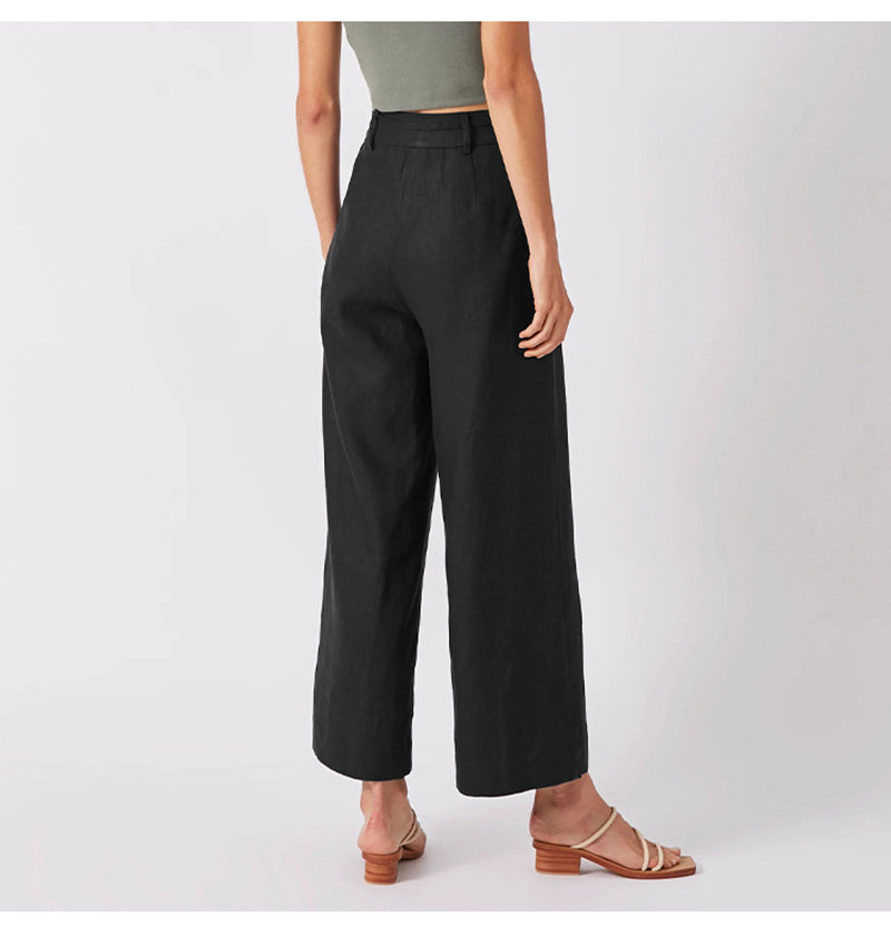 Jessyca - High-waisted linen trousers