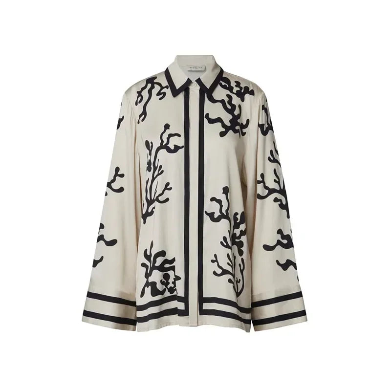 Hendrika - Satin Palazzo Trousers with Wide Leg