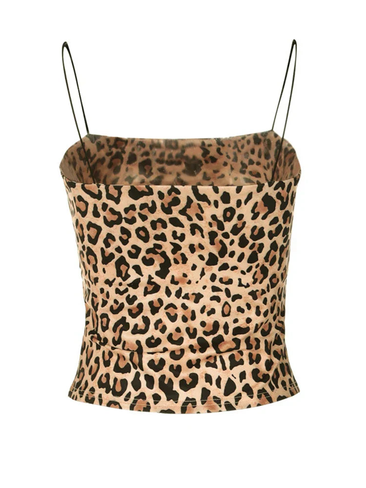 Gavina - Trendy Leopard Print Cami Top