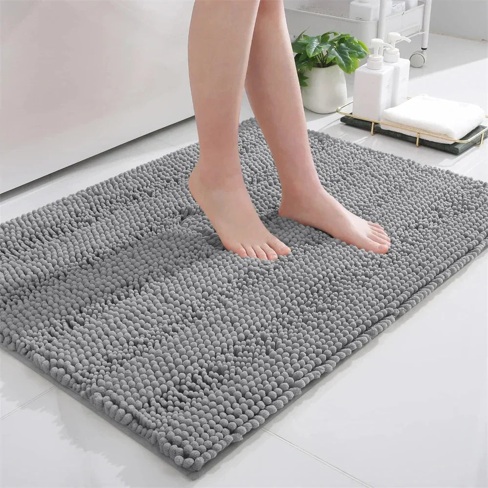 Aroselle - Ultra Soft Non Slip Quick Dry Chenille Bath Mat
