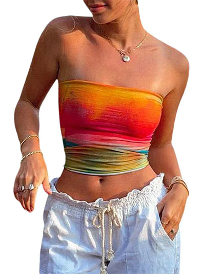 Gershwin - Colorful Tie-Dye Wrap Top