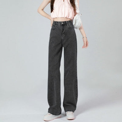 Ginevra trousers - trendy jeans with wide legs and a high waist for stylish comfort