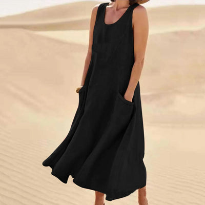 Virginia - vintage mouwloze plus size jurk