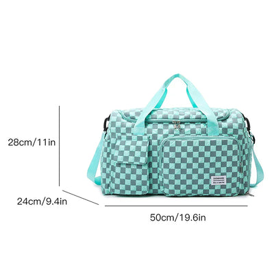 TrailBoard - Grote Duffelbag met Ruitpatroon voor Weekenders