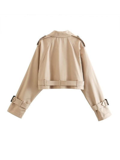 Eline | Beige cropped trench coat
