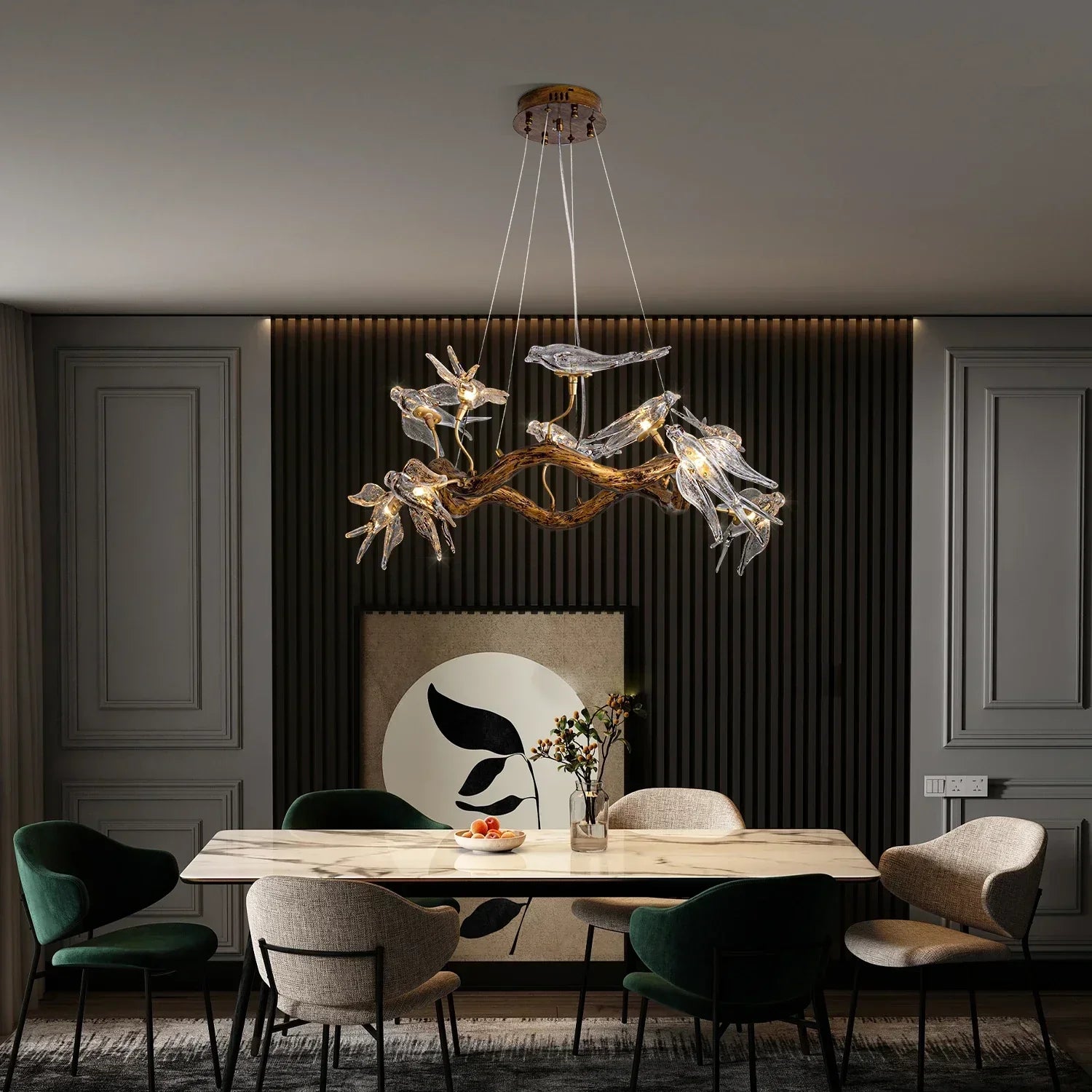 Sylverra - Swallow Branch Chandelier Pendant Lamp