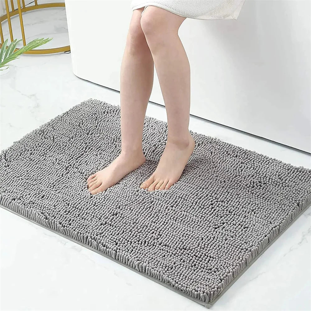 Aroselle - Ultra Soft Non Slip Quick Dry Chenille Bath Mat