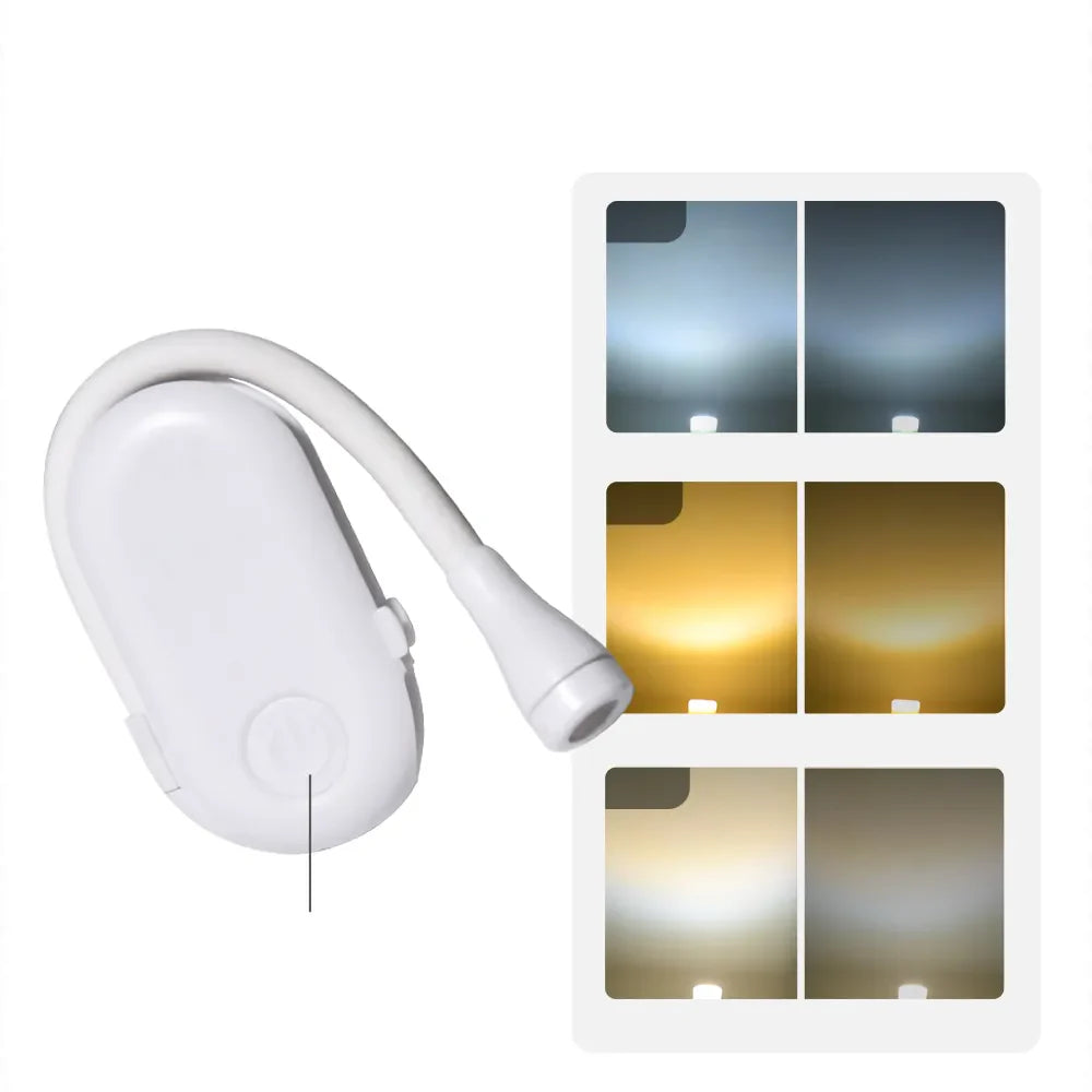 Clipp – USB Rechargeable Mini Reading Light with 360° Rotation
