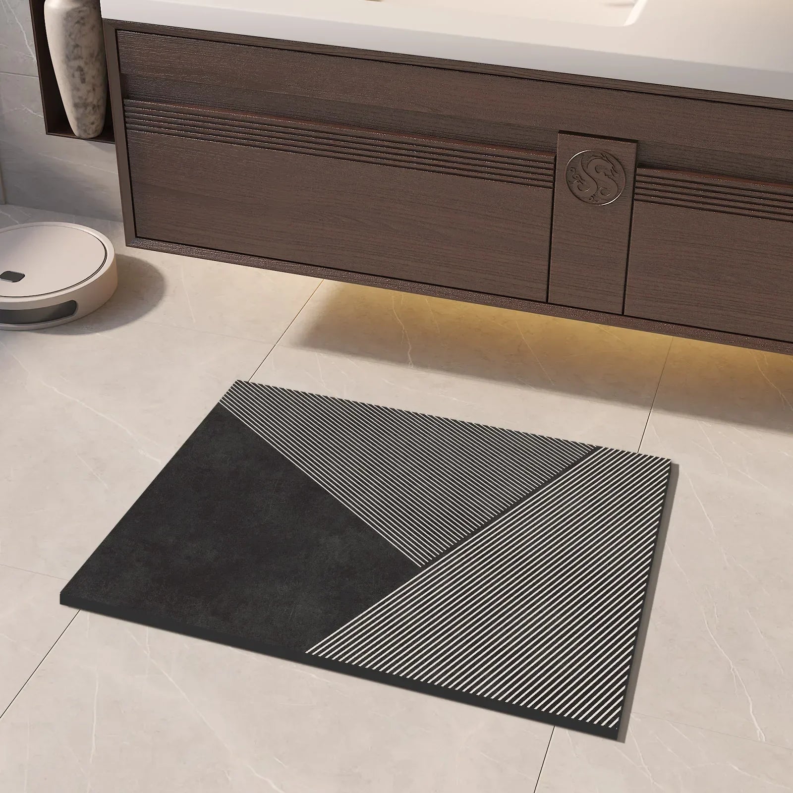 Arosa - Large Black Diatomite Bath Mat