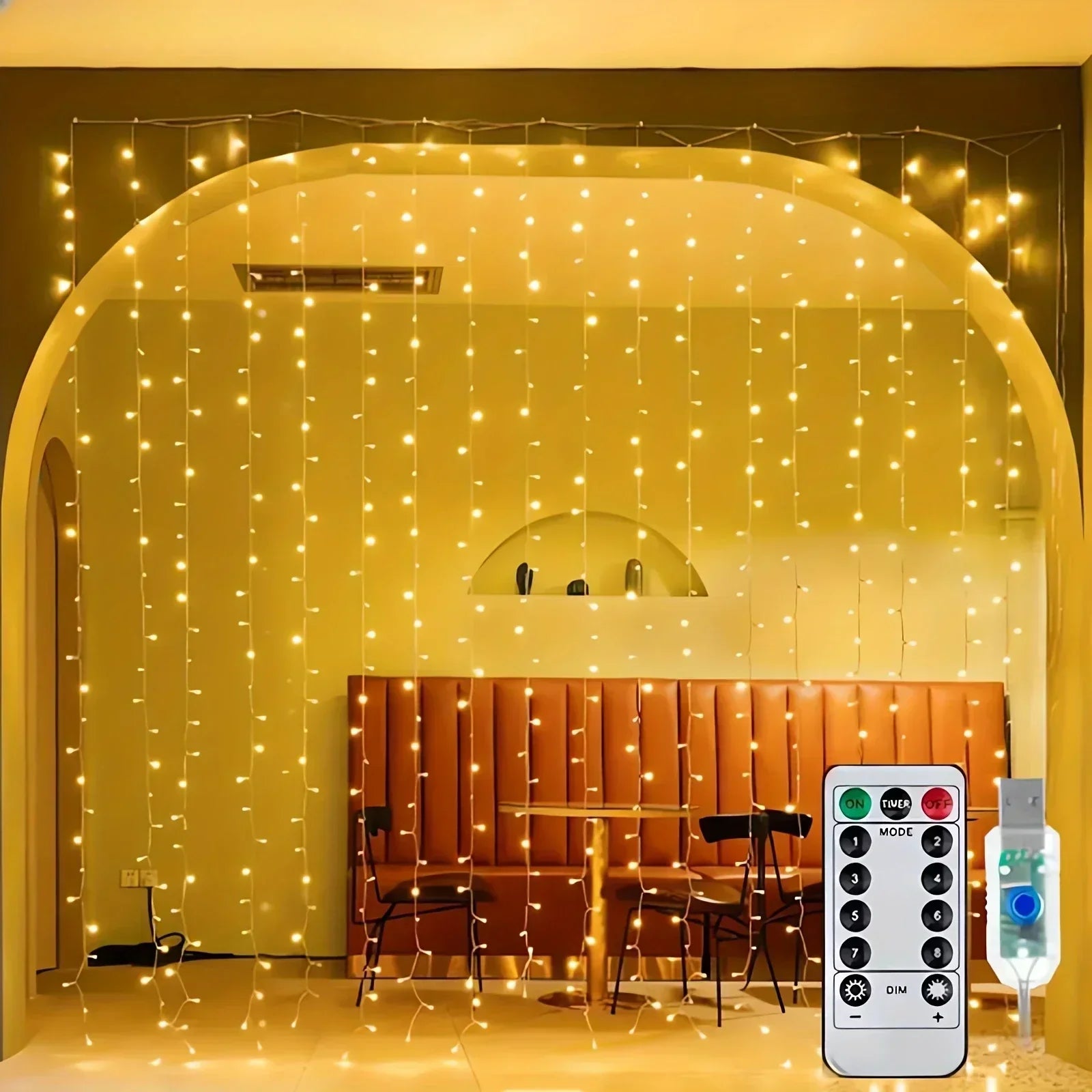 Elysio – USB LED Curtain Lights with Remote