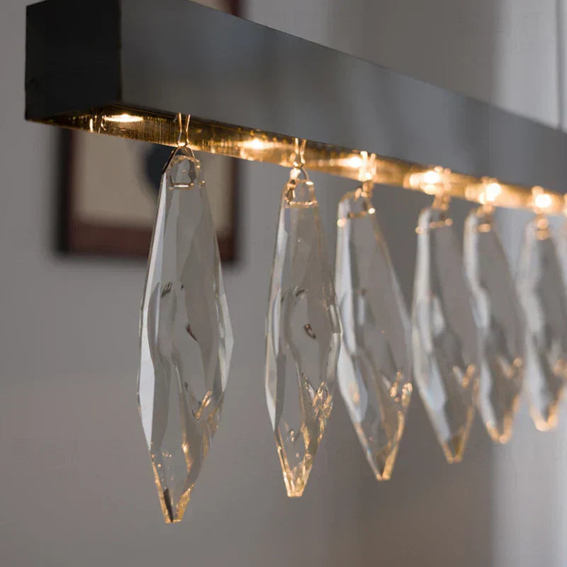 Revian - Silver Crystal Rectangle Chandelier