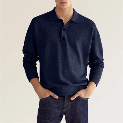 Pamora-mode | Poloshirt - Herenpolo met lange mouwen