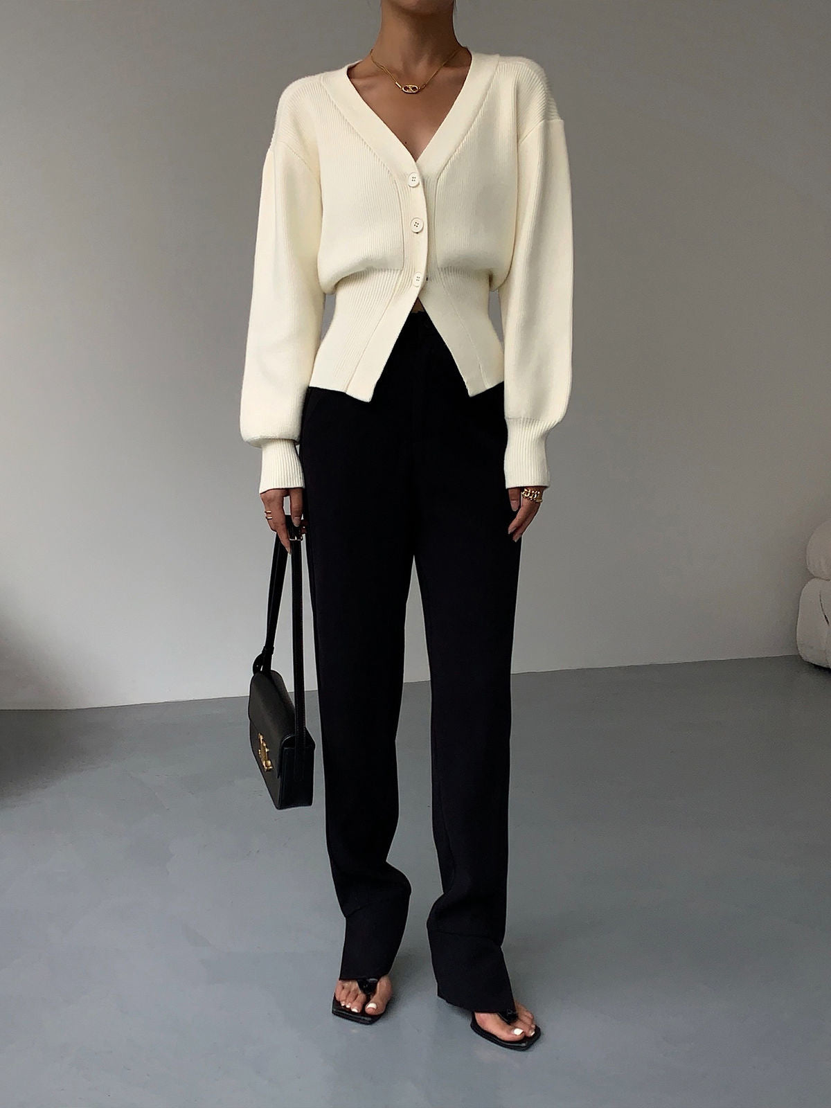 Loulou - V-hals trui vest voor vrouwen Nieuwe Stijl