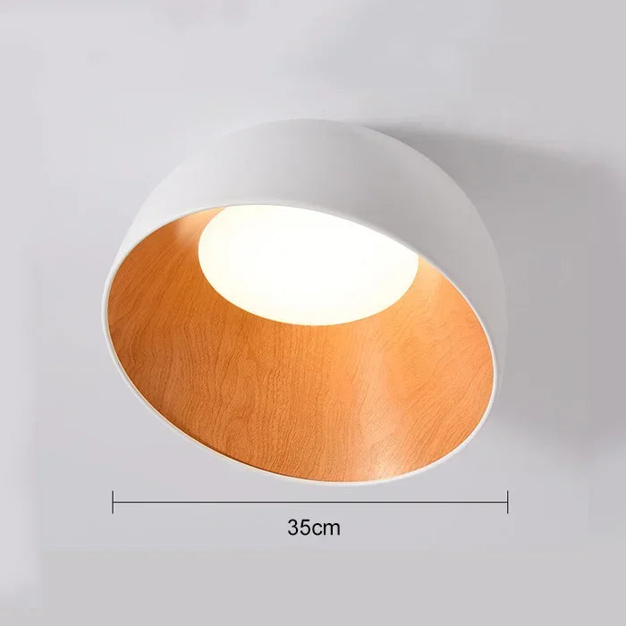 Aubrey - Black Metal Wood Ceiling Lamp