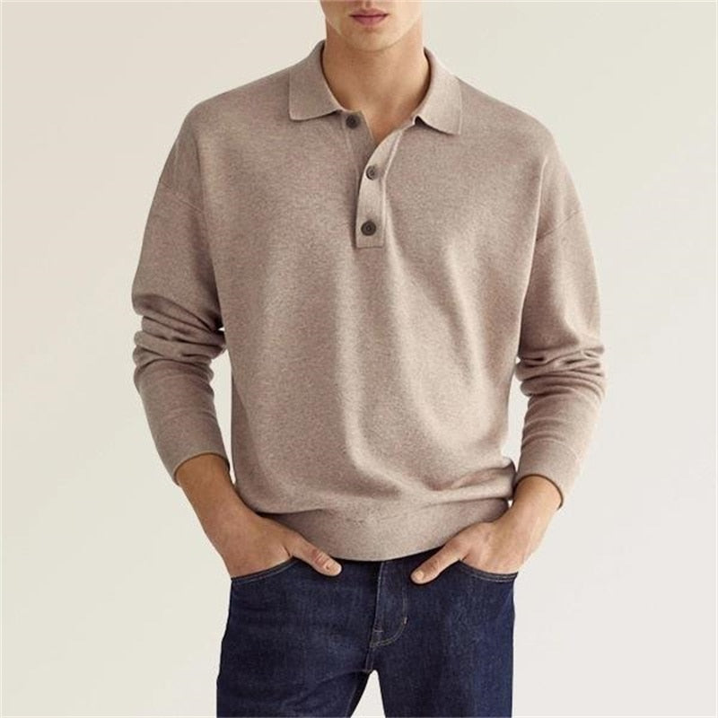 Pamora-mode | Poloshirt - Herenpolo met lange mouwen
