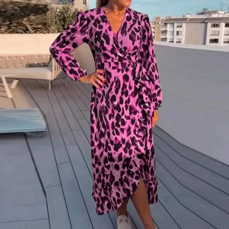 Amaya - maxi jurk met panterprint
