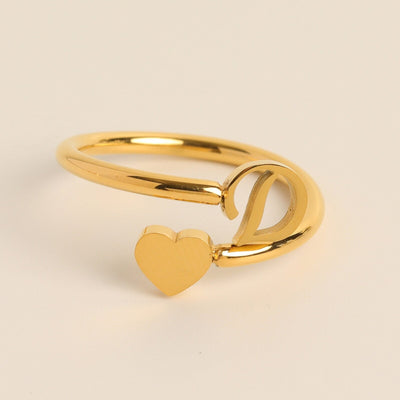 Love Initial Ring – Personal charm with meaningful engraving