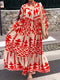 Aliyah - retro maxi jurk