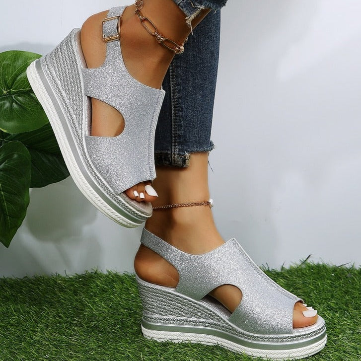 Jill - Orthopedic wedge heels for summer