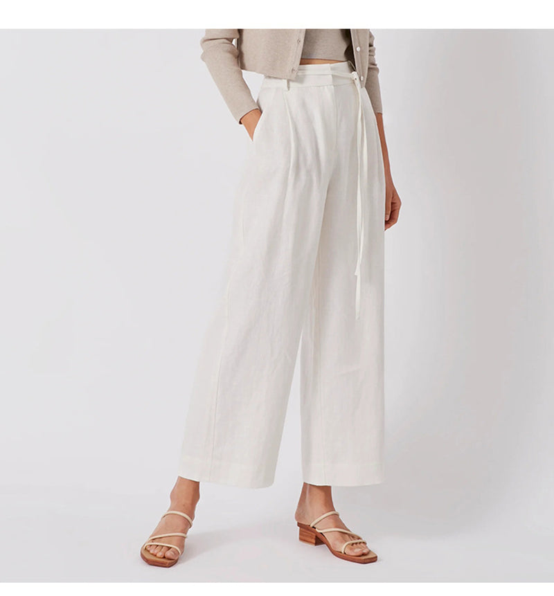 Jessyca - High-waisted linen trousers