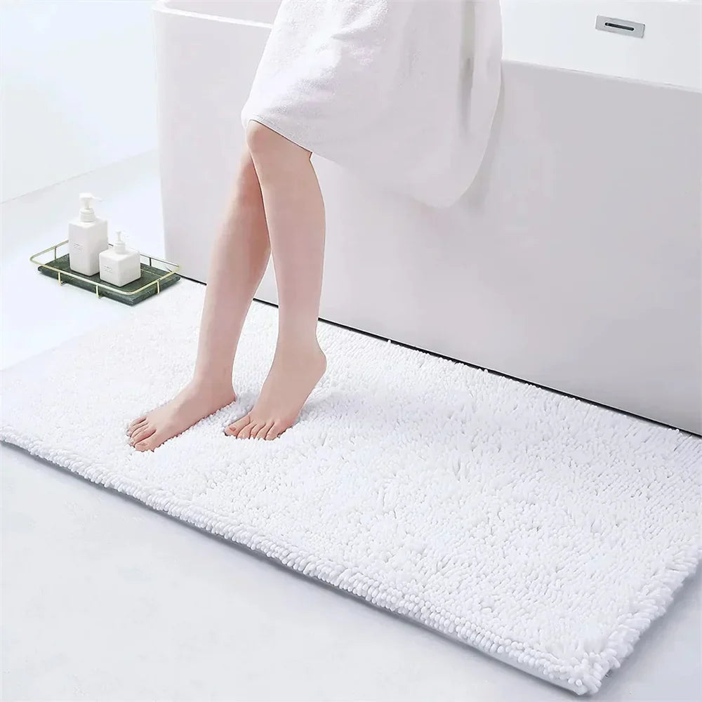 Aroselle - Ultra Soft Non Slip Quick Dry Chenille Bath Mat