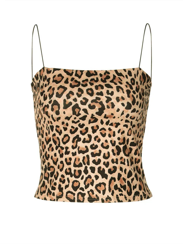 Gavina - Trendy Leopard Print Cami Top