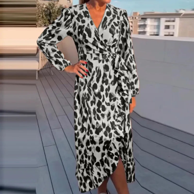 Amaya - maxi jurk met panterprint