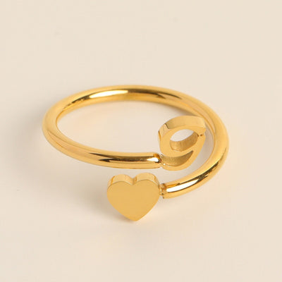 Love Initial Ring – Personal charm with meaningful engraving