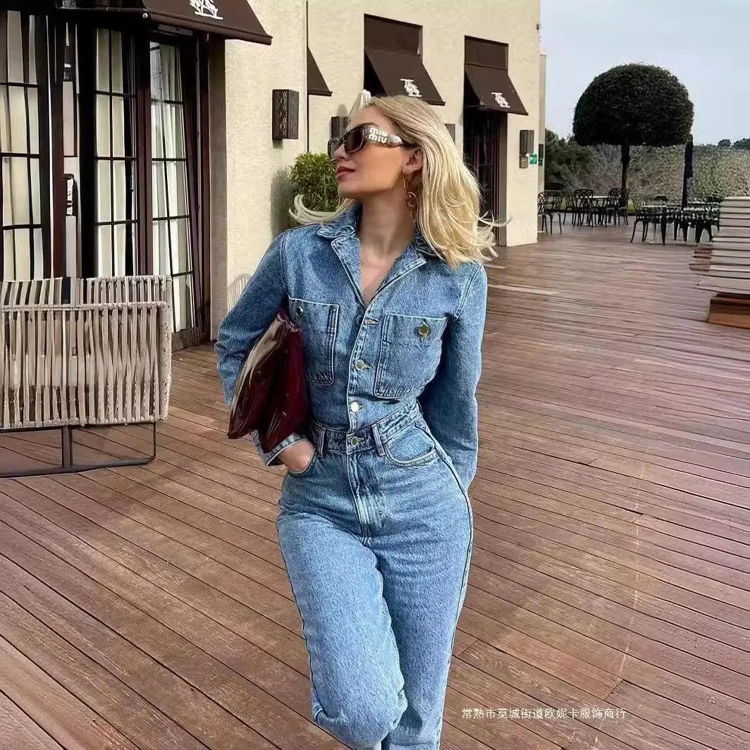 Fayenne - Denim Jumpsuit for Women