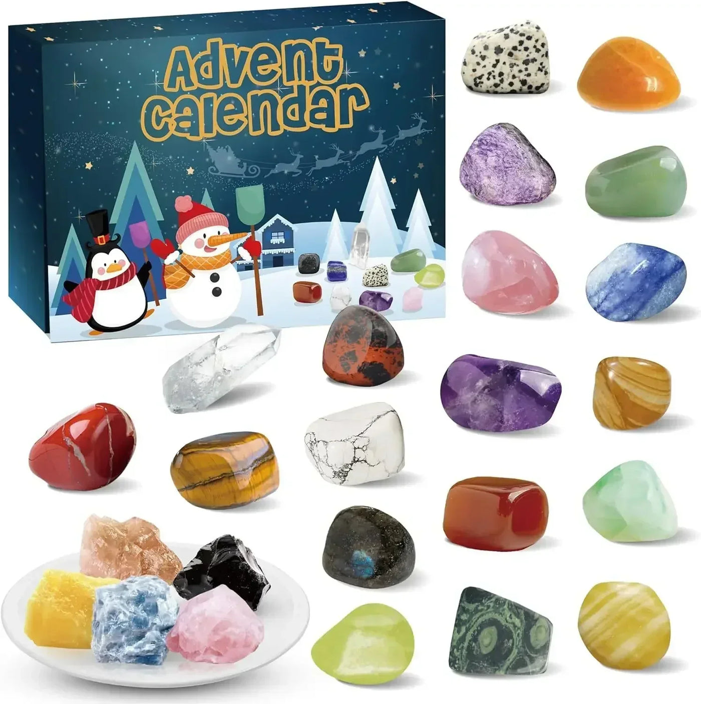 Ava Kristallen adventskalender met edelstenen