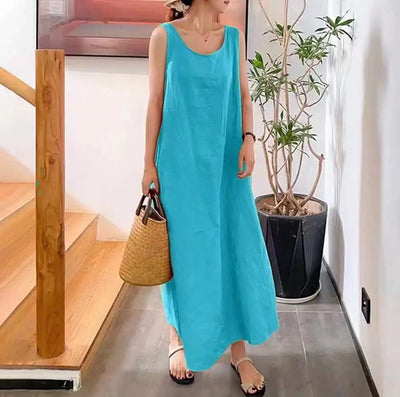 Vianna - plus size mouwloze losse zomerjurk