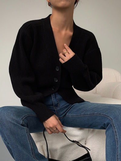 Loulou - V-hals trui vest voor vrouwen Nieuwe Stijl