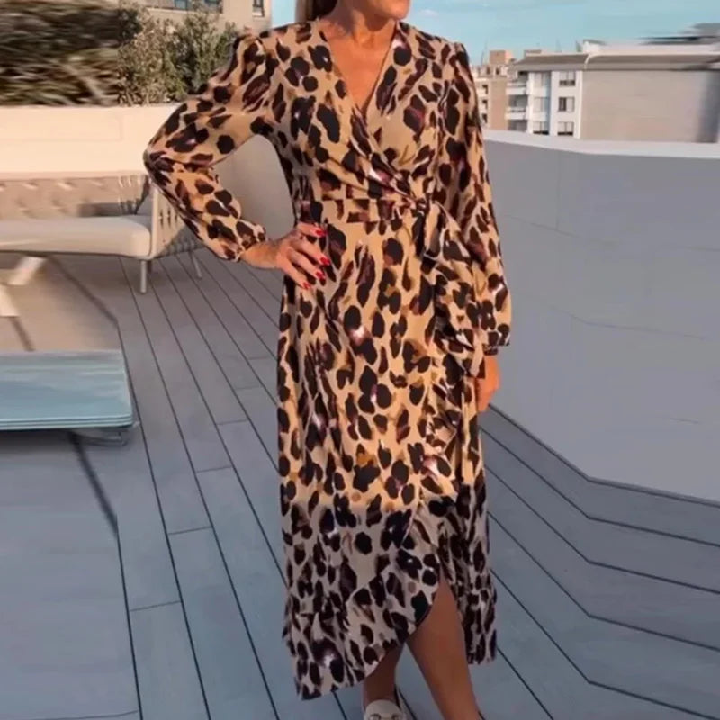 Amaya - maxi jurk met panterprint