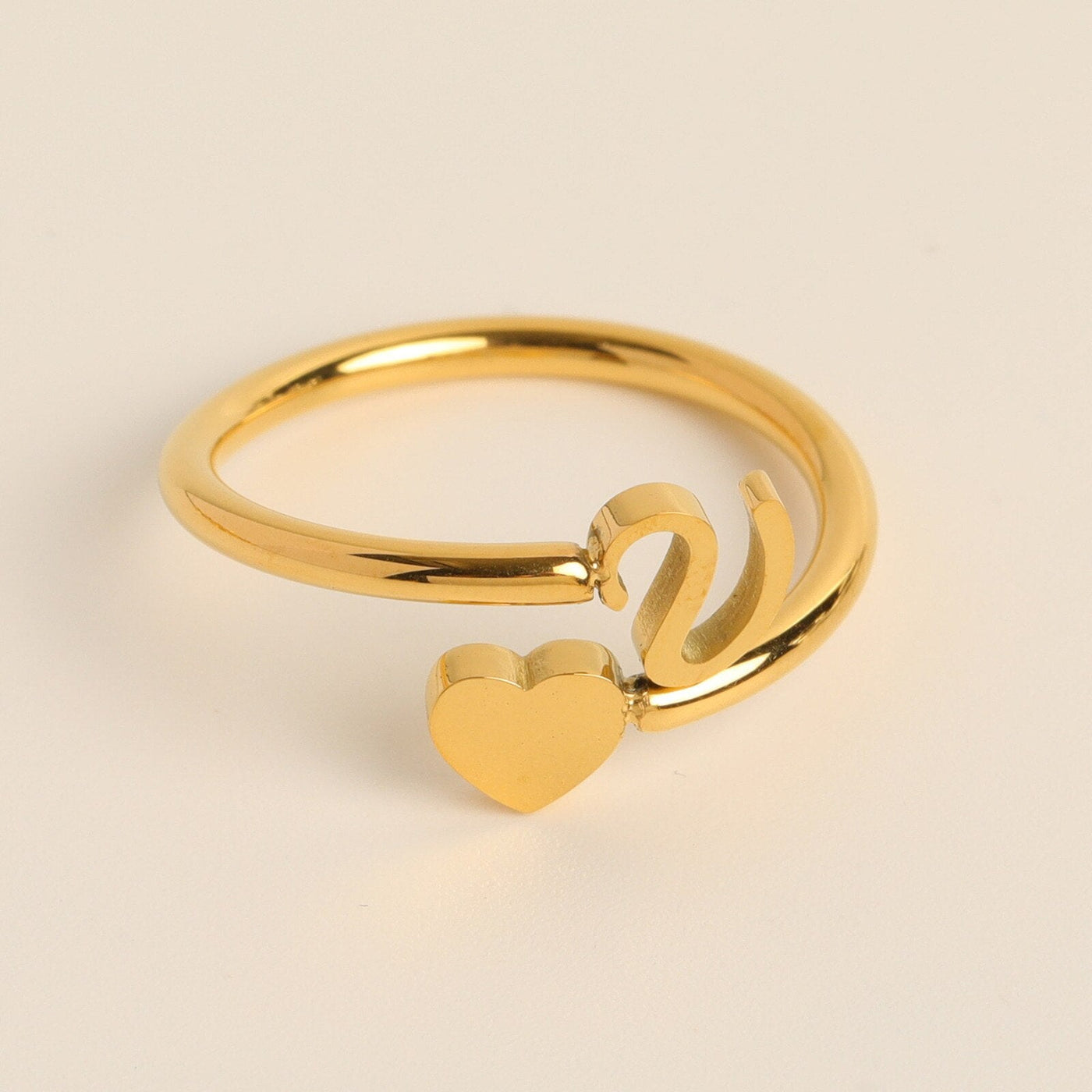 Love Initial Ring – Personal charm with meaningful engraving