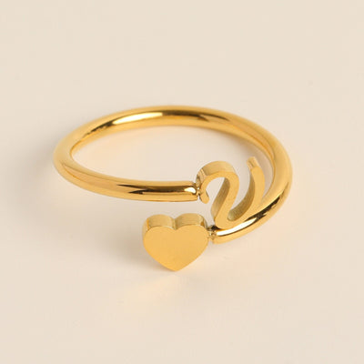 Love Initial Ring – Personal charm with meaningful engraving