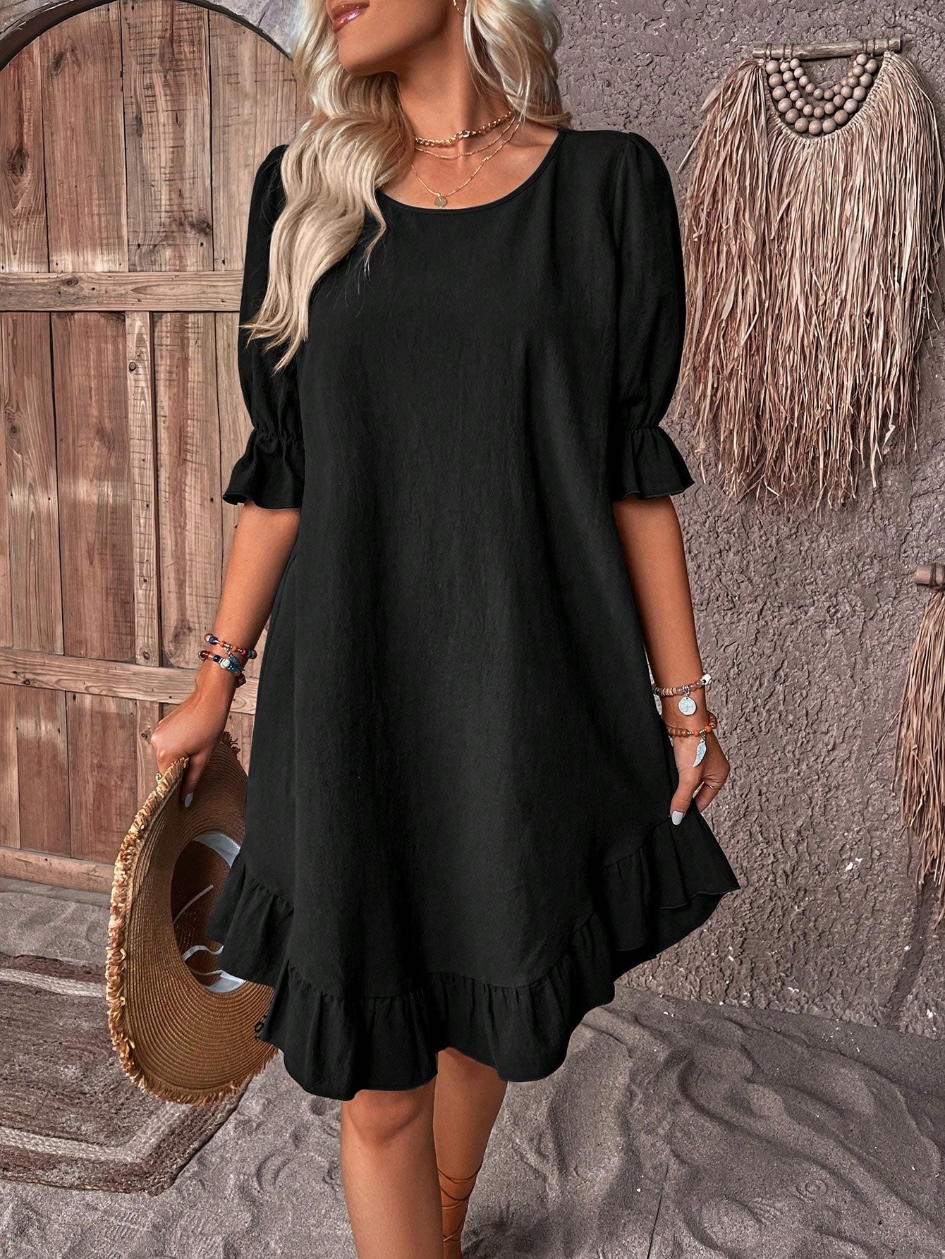 Ivy - Casual Ruffle Loose Jurk