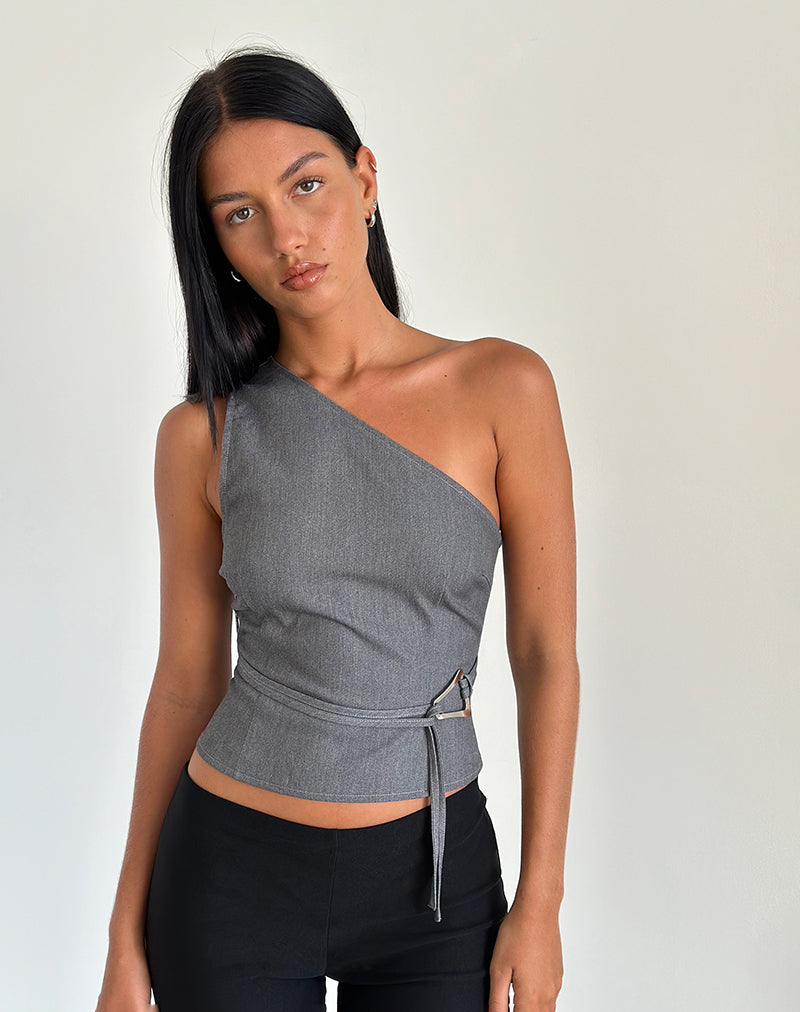 Imani - One-Shoulder Top with Waistband